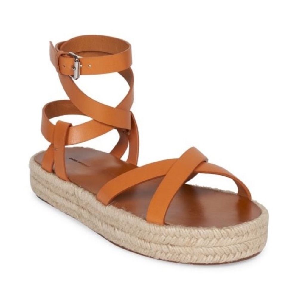 NWB Isabel Marant Melyz Leather Platform Espadrilles Tan EU 37 - Picture 2 of 10